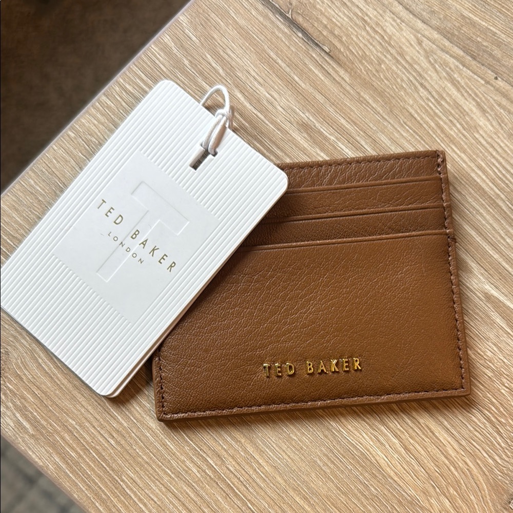 Ted Baker Brown Leather Card Holder Case